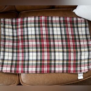 Pottery Barn Plaid Accent Pillow covers Red, Green, White